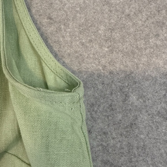 Cynthia rowley maxi dress womens small linen green sleeveless - Picture 6 of 9